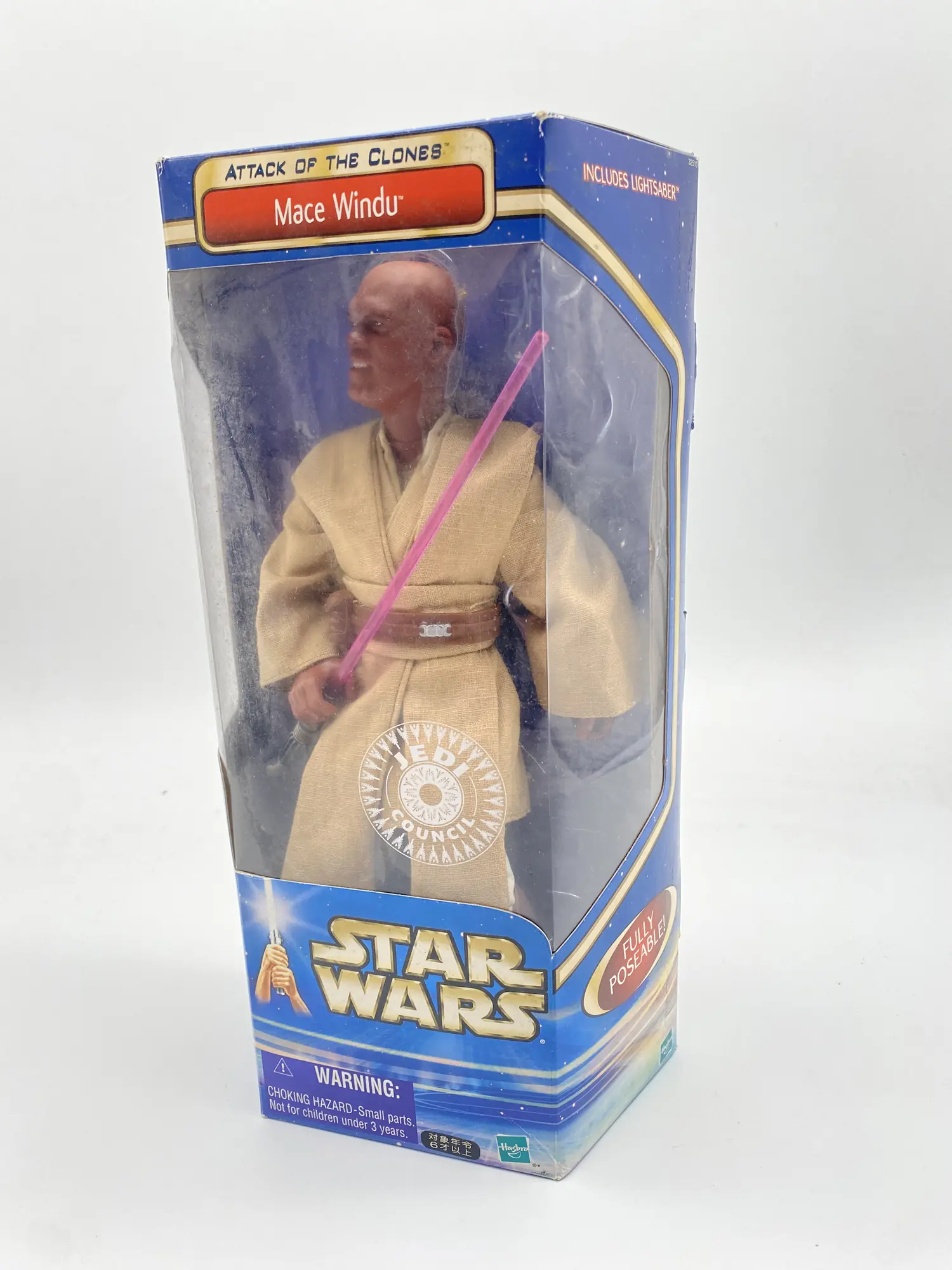 Mace Windu Star Wars Attack of the Clones 12" – Hasbro TOMY Japan 2002 MISB