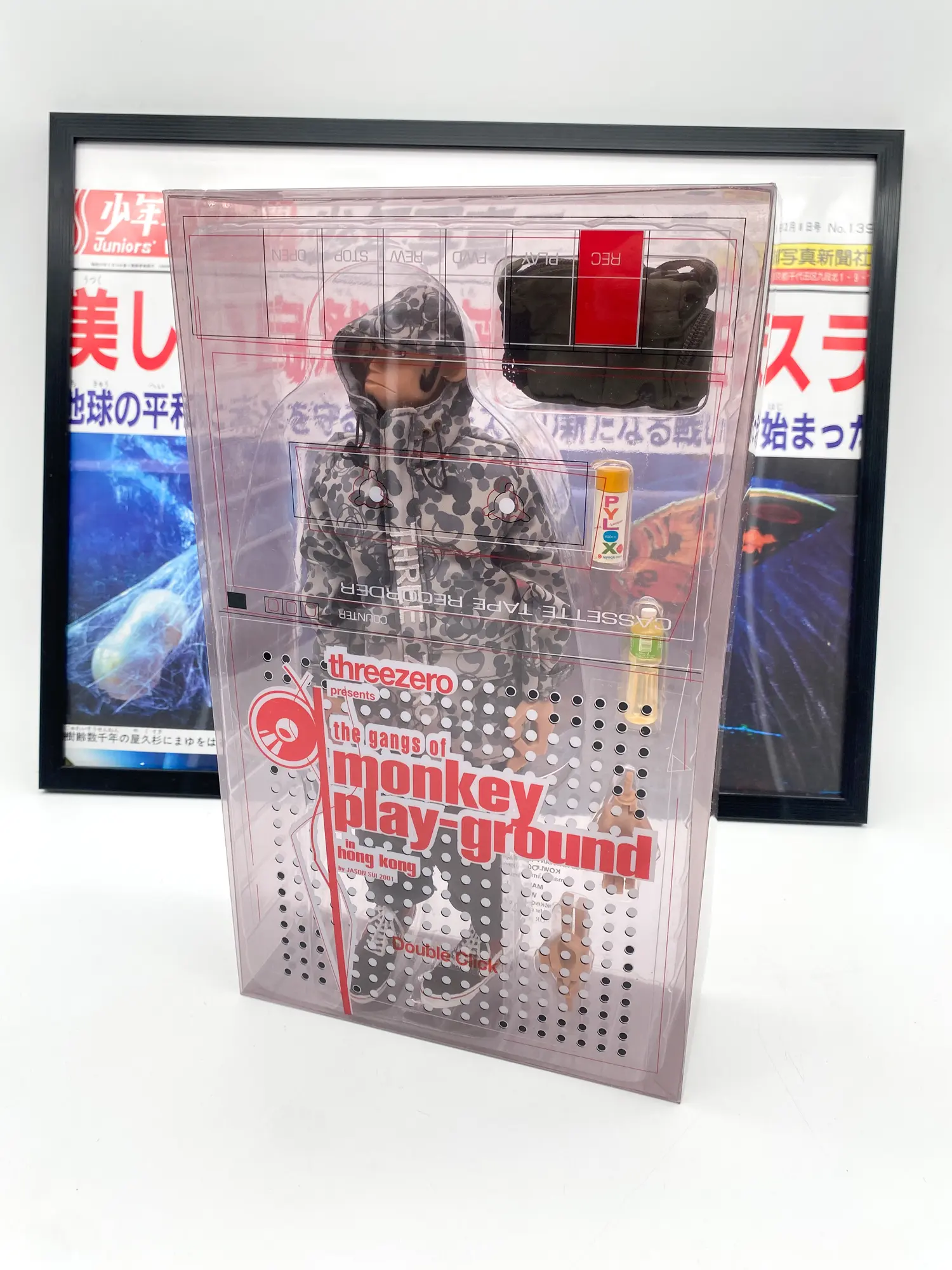 Double Click gris Threezero, figurine Monkey Playground 2001 sous blister