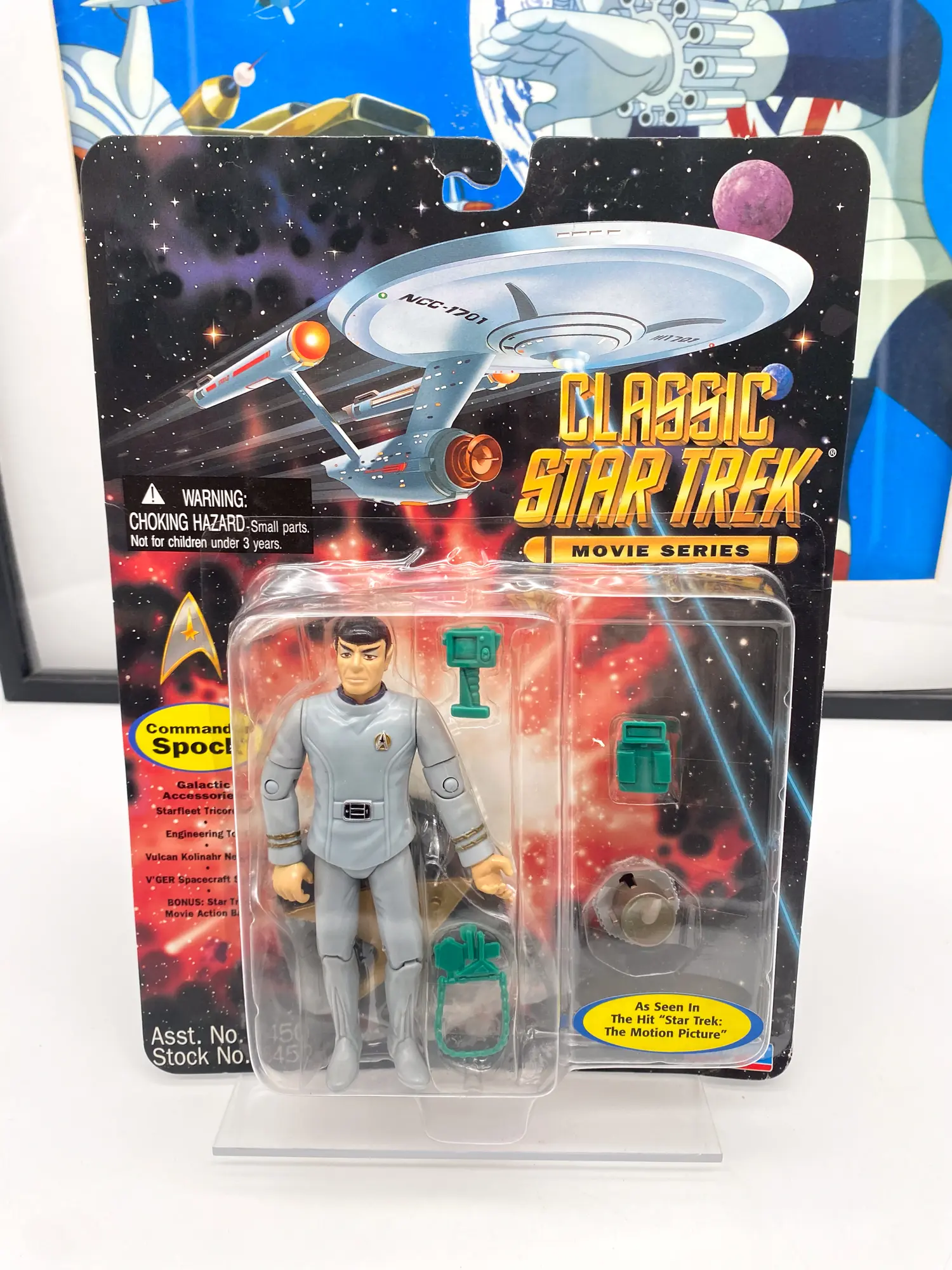 Commander Spock Playmates 6452 de 1995, vue d’ensemble du blister scellé