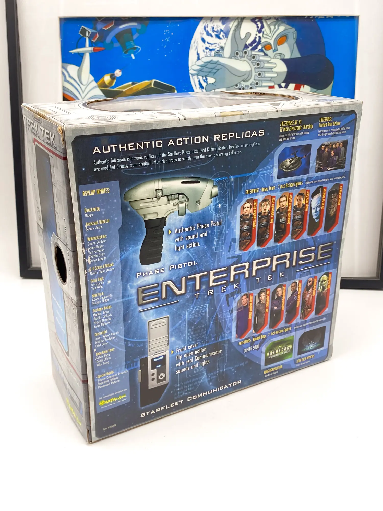 Star Trek Enterprise Phase Pistol et Communicator Art Asylum 2002 – Boîte ouverte – Image 8