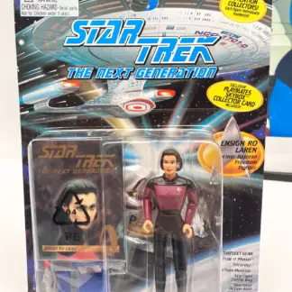 Ensign Ro Laren Playmates 6981 de 1995 sous blister scellé avec carte SkyBox