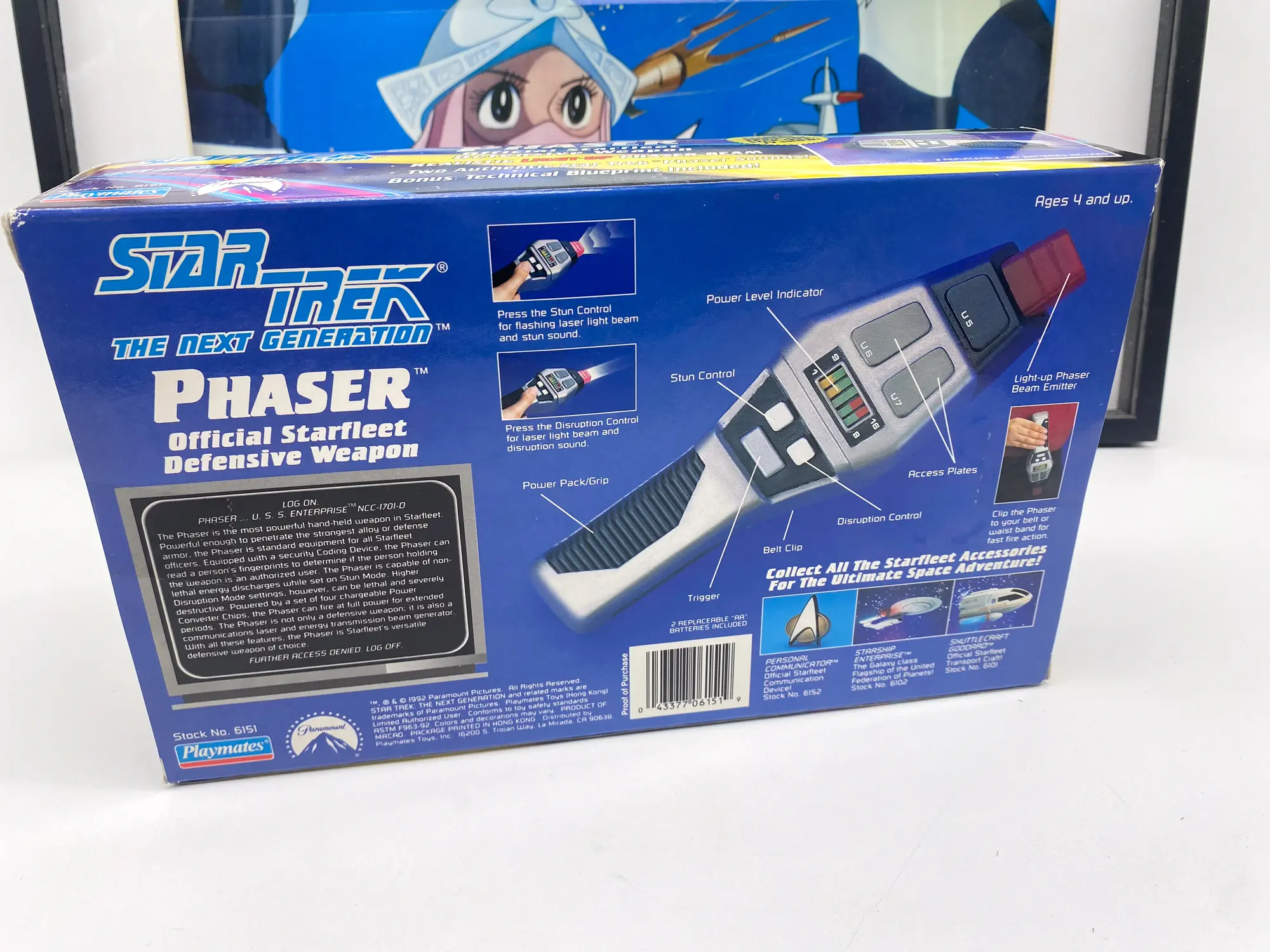 Star Trek TNG Starfleet Phaser Playmates 1992