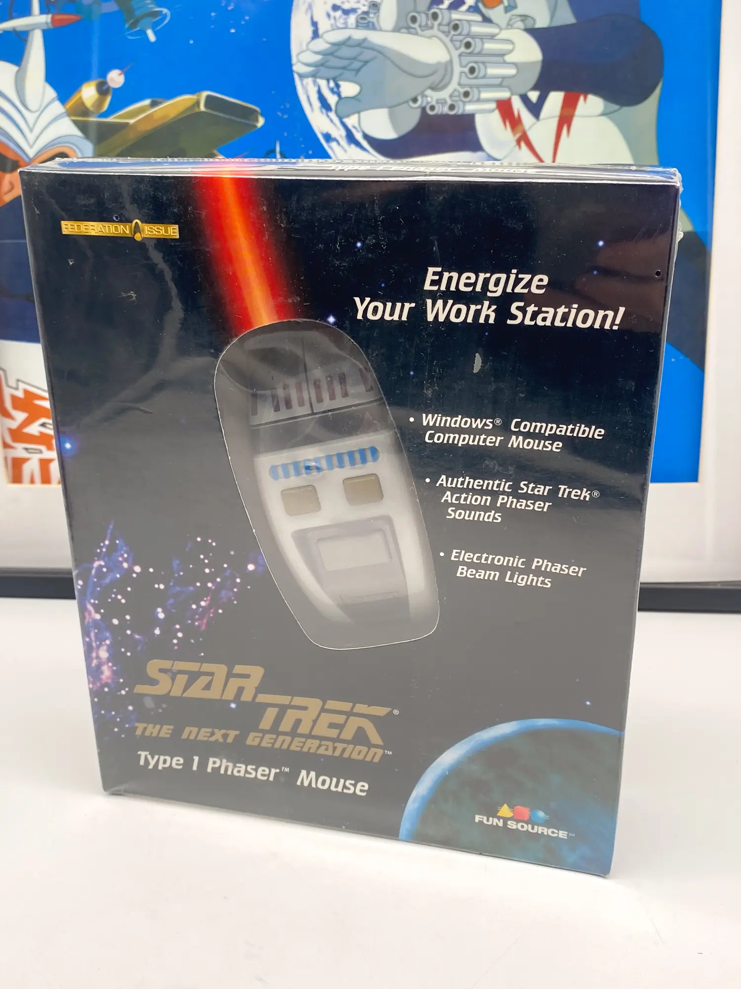 Star Trek Type 1 Phaser Mouse - Fun Source 1997 - MOC — photo 01, figurine ou jouet MOC scellé d'origine