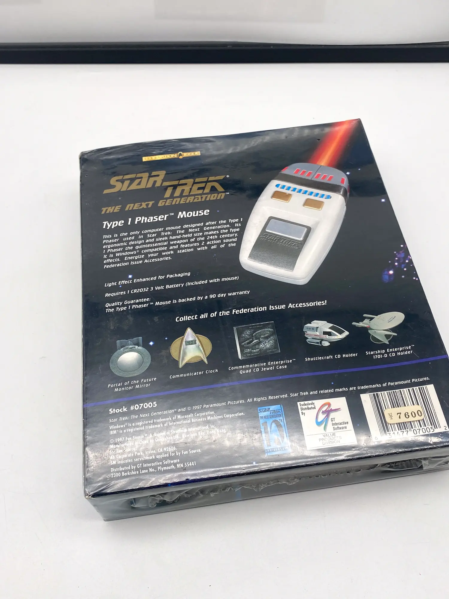 Star Trek Type 1 Phaser Mouse - Fun Source 1997 - MOC — photo 03, figurine ou jouet MOC scellé d'origine