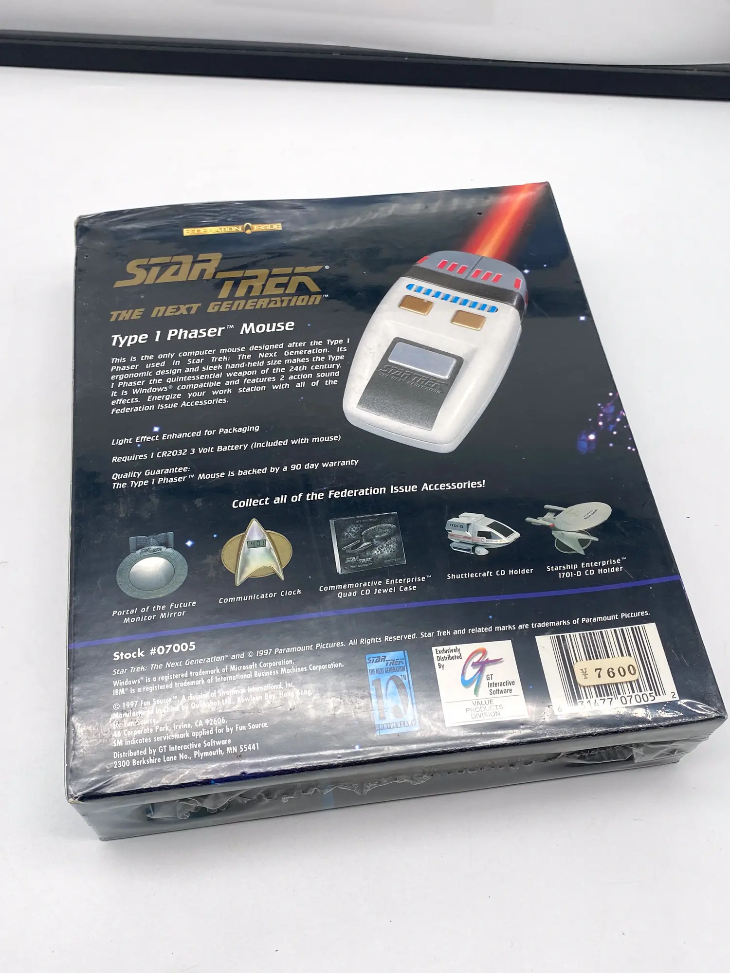 Star Trek Type 1 Phaser Mouse - Fun Source 1997 - MOC — photo 04, figurine ou jouet MOC scellé d'origine