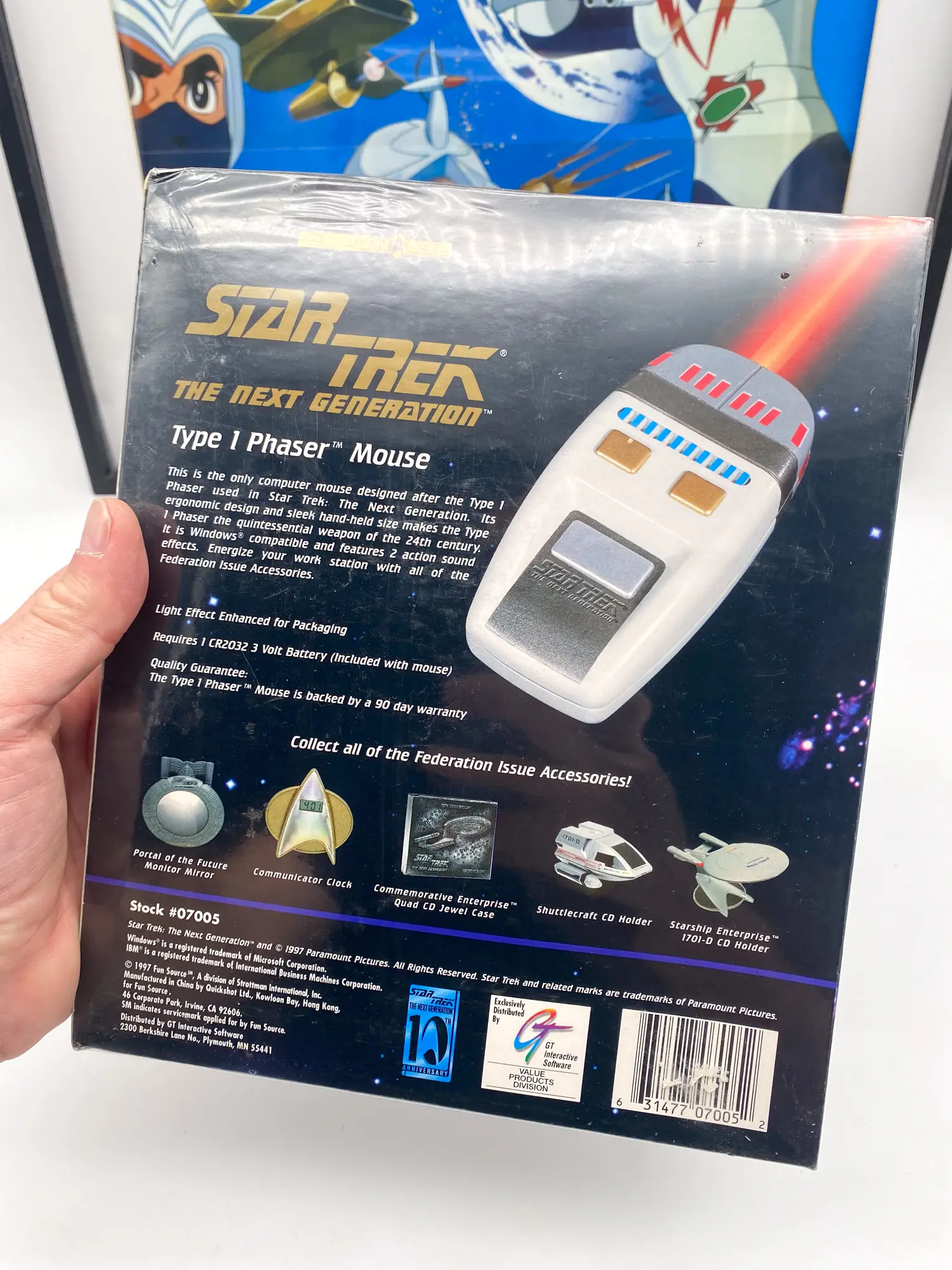 Star Trek Type 1 Phaser Mouse - Fun Source 1997 - MOC — photo 09, figurine ou jouet MOC scellé d'origine
