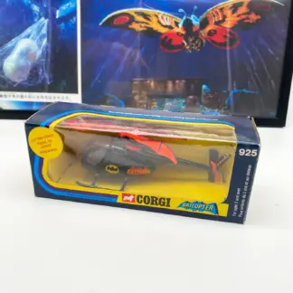 Corgi 925 Batcopter Batman - boîte d'origine en format portrait, face avant