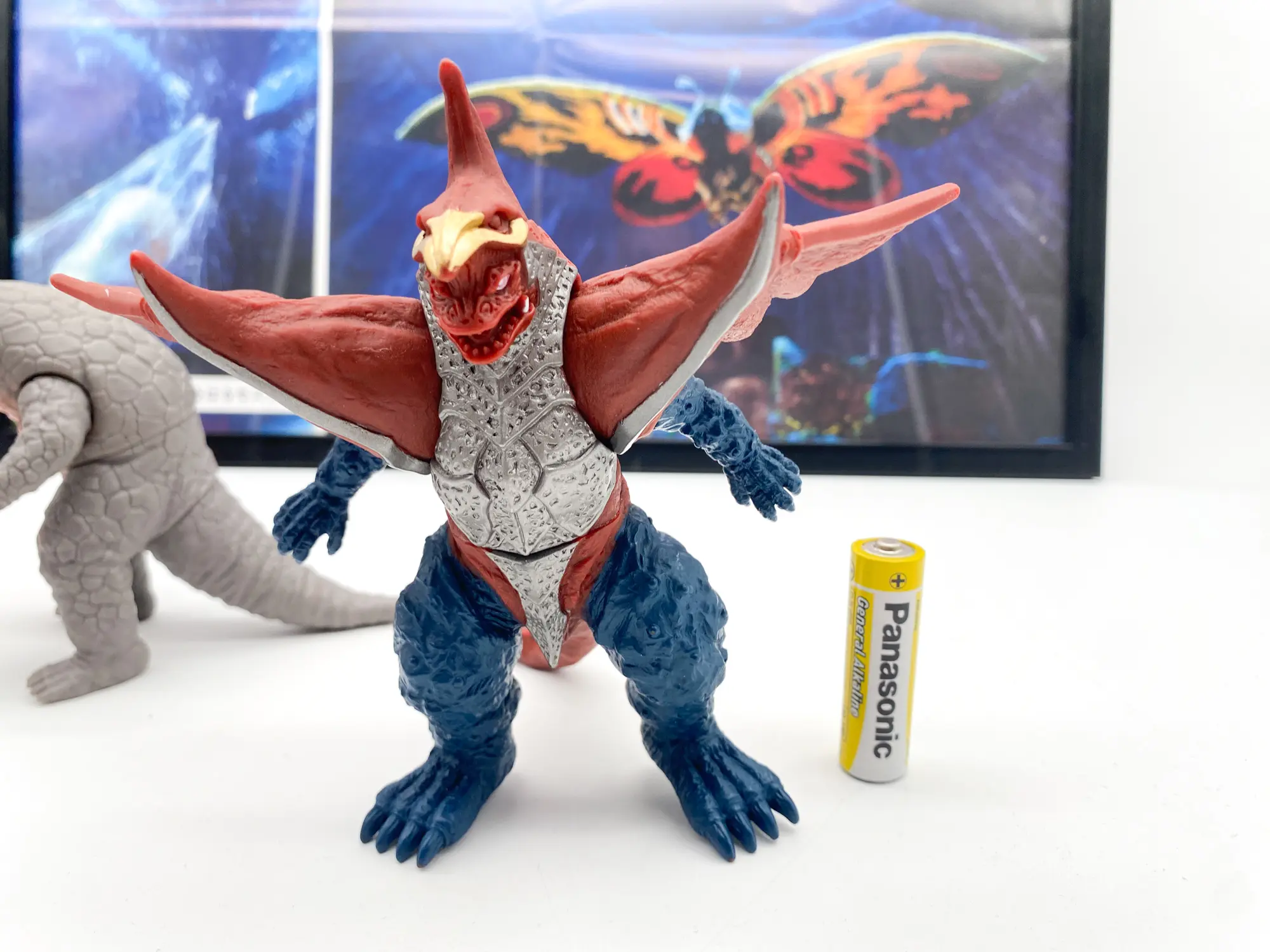 Bandai Ultra Monster 500 Golber soft vinyl kaiju figure, Ultraman, front view with wings spread